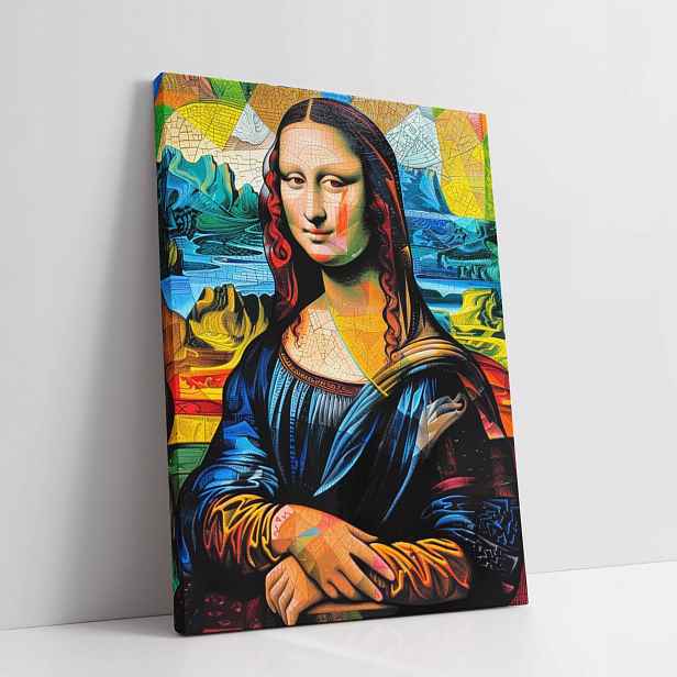 Obraz na plátně Mona Lisa ve stylu Picasso do domu obývacího pokoje 75x100
