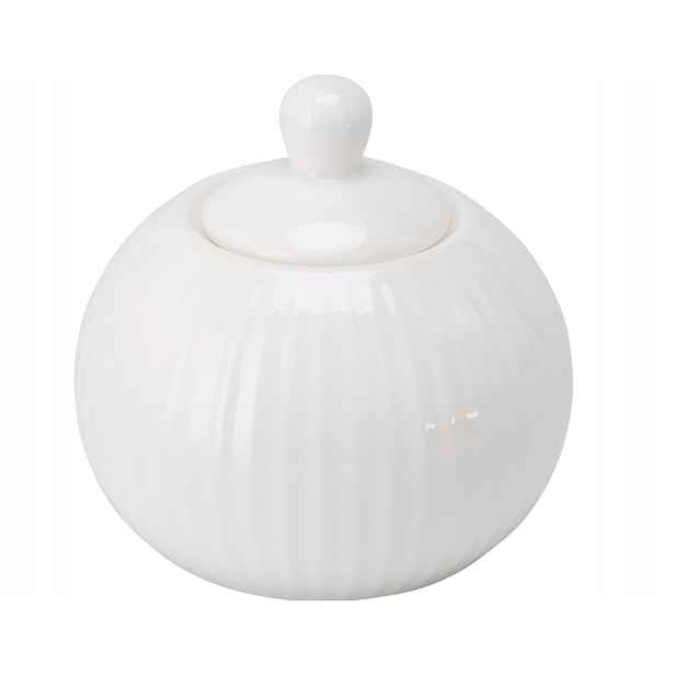 Cukřenka Gastro, bílá, žebrovaný design, objem 0,31 l, výška 100 mm 6 ks