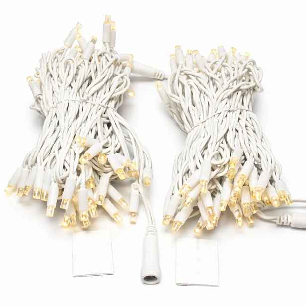 Easy Fix LED světelný řetěz, 20 m, venkovní, teple bílá, 120 diod, bílý kabel, IP67