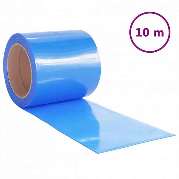 vidaXL Závěs do dveří modrý 200 mm x 1,6 mm 10 m PVC