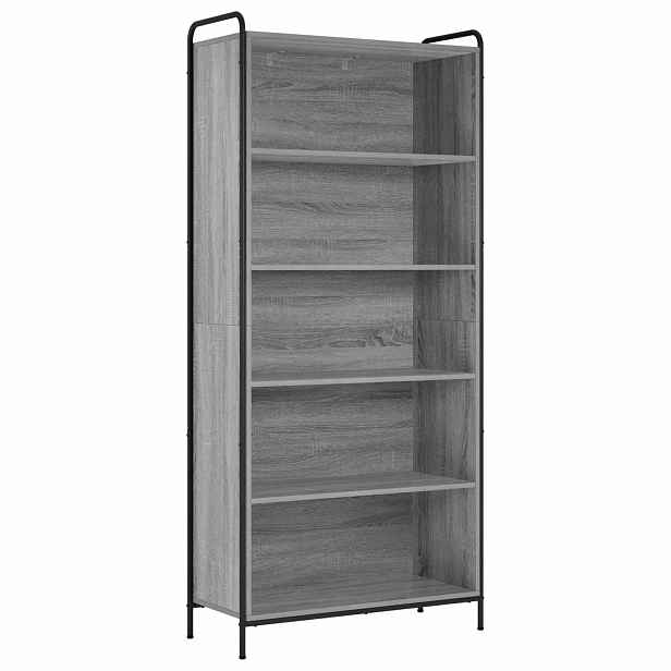 vidaXL Knihovna 55,5 x 33 x 174 cm Kompozitní dřevo Šedý Sonoma