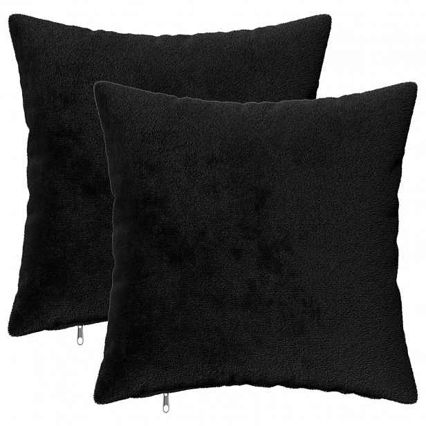 vidaXL Povlak na polštář 2 pcs HEERLEN Černá 30 x 30 cm Flanel
