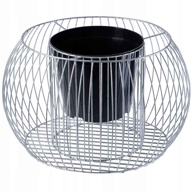 Zahradní Gabionový Květináč, Kulatý, Z Oceli, 66 CM