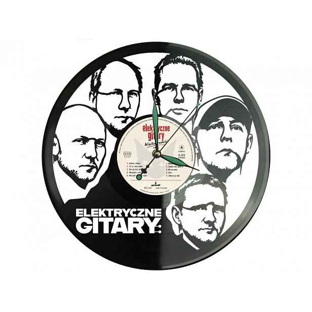Elektrické kytary Vinyl Nástěnné hodiny Vinylová deska Unikátní dekorace Dl