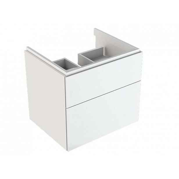 Geberit Xeno 2 - Skříňka pod umyvadlo 60 cm, zásuvka s LED svítidlem, lesklá bílá 500.506.01.1