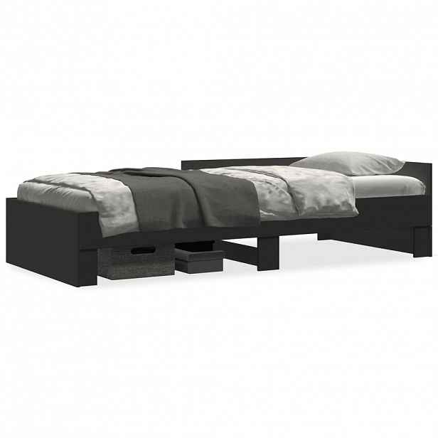 vidaXL Rám postele černý 75 x 190 cm kompozitní dřevo
