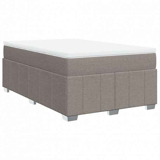 vidaXL Box spring postel s matrací taupe 120x190 cm textil