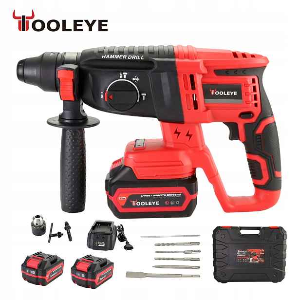 Bezdrátový rotační mlátič 21v Sds 6_10 Mm 2x4ah Sada Tooleye