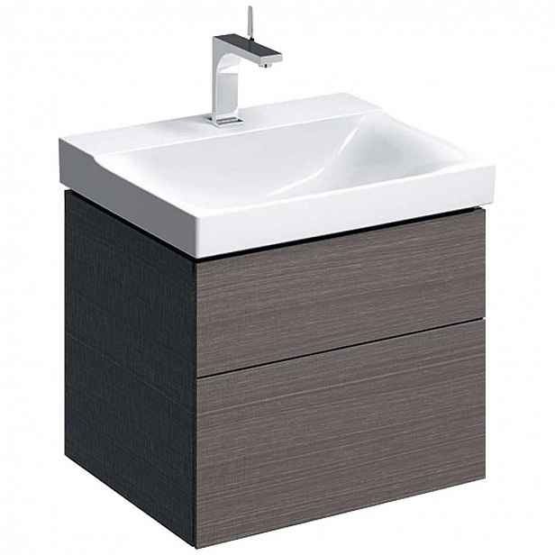 Geberit Xeno 2 - Skříňka pod umyvadlo 60 cm, zásuvka s LED svítidlem, šedá 500.506.43.1