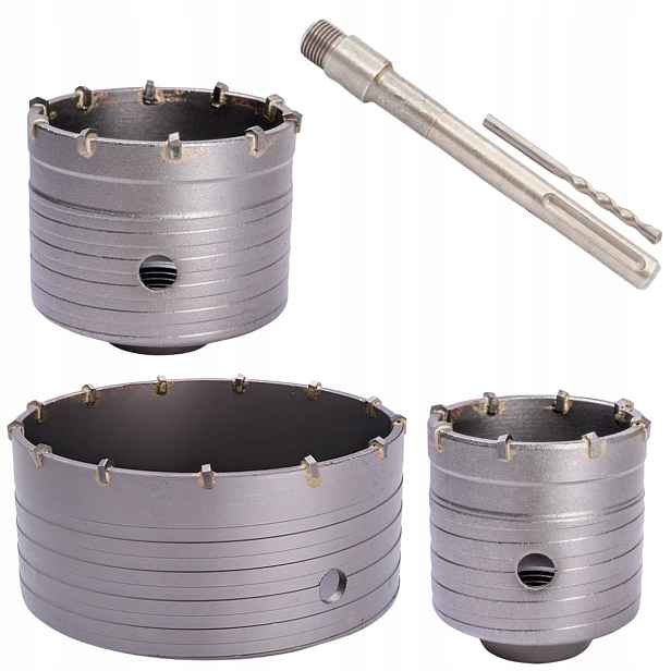Otvory pro betonu Sds Max 125 80 68 adaptér Sada otvorů Korunkový Vrták