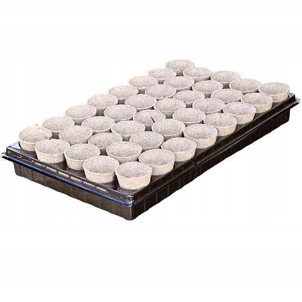 Sadbovač HORTI-T40 rašelinové květináče 6 cm sadbová paleta podstavec