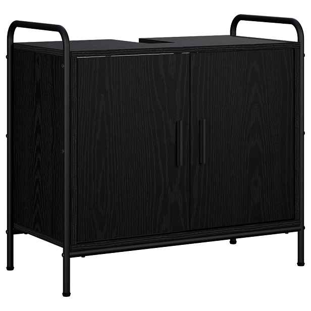vidaXL Koupelnová skříň Černý dub 65,5 x 34 x 61 cm Kompozitní dřevo