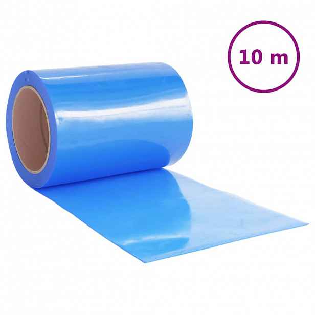 vidaXL Závěs do dveří modrý 300 mm x 2,6 mm 10 m PVC