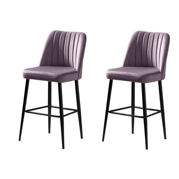 Sada barových židlí Vento Lilac and Black, 2 ks, 2 ks