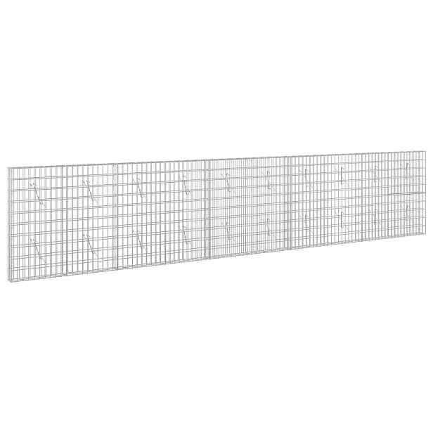 vidaXL Gabion s drátem 3,5 mm a síťkou 5x10 cm 500x10x100 cm