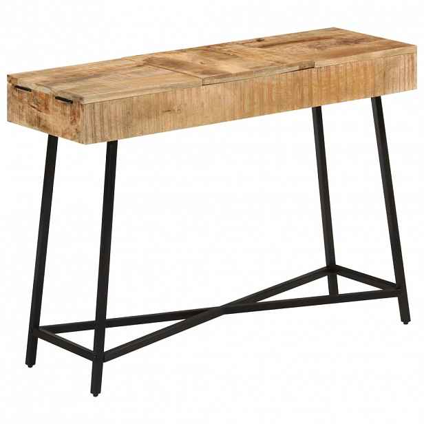 vidaXL Toaletní stolek 105x35x75 cm masivní hrubý mangovník a železo