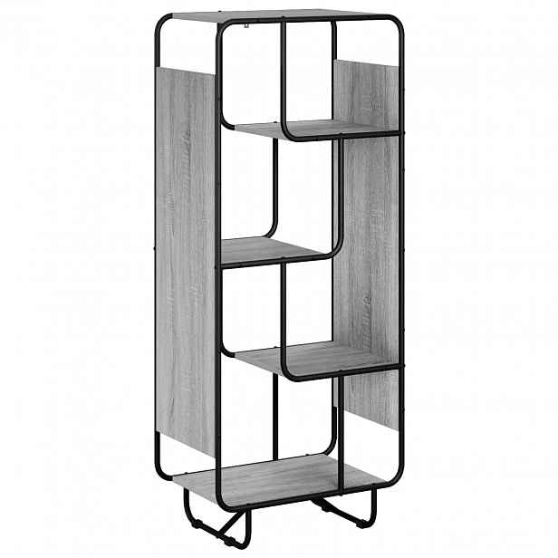 vidaXL Vysoká komoda Šedý Sonoma 60 x 37,5 x 144 cm Kompozitní dřevo