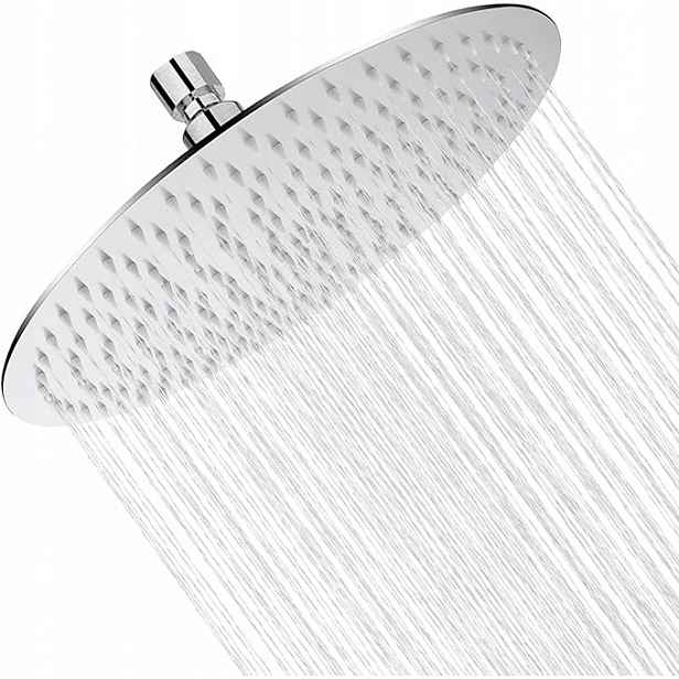 Vysokotlaková dešťová sprcha, 25 cm, kulatá, z nerezové oceli 304, chrom