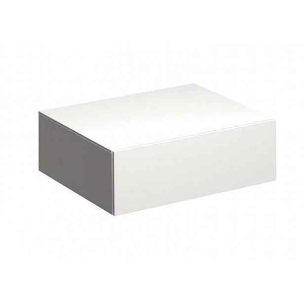 Geberit Xeno 2 - Boční skříňka 58x20 cm se zásuvkou, lesklá bílá 500.507.01.1