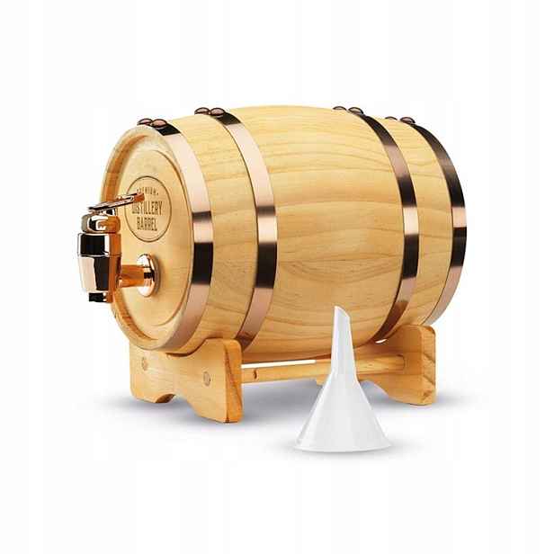 Karafka Sud na whisky Dřevěný s kohoutkem Stojan na alkohol 0.8 L
