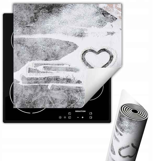 Vinylová Ochranná Podložka Na Indukční Desku 50x52 Kuchyňské srdce