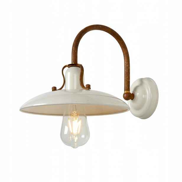 Béžová nástěnná lampa Römer vintage s teplým leskem nad postel 01/38/Lucide