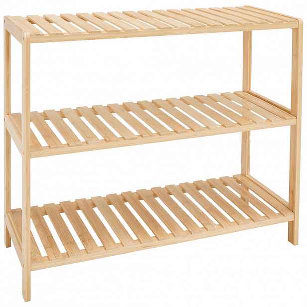 Carryhome REGÁL NA BOTY, přírodní barvy, bambus, 69/57/28 cm