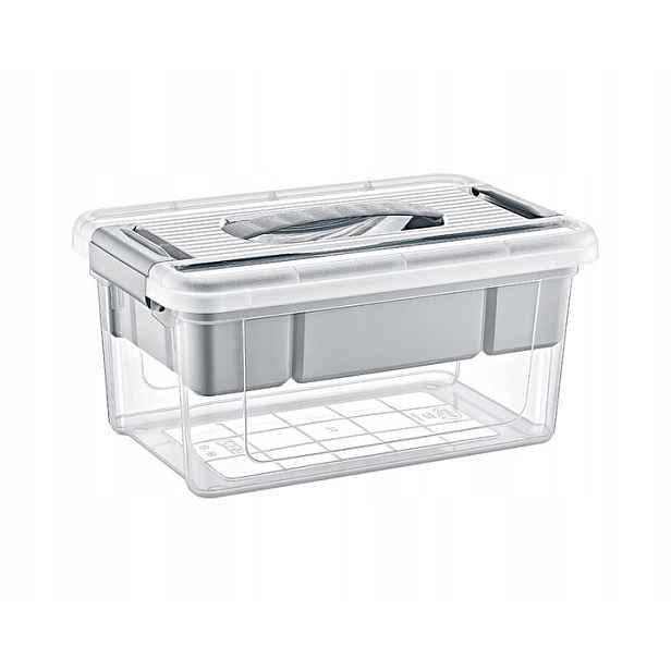 Orion Organizér, úložný box 2v1, multifunkční, bílý STORMAX - 9l, 35 x 23 x 17 cm