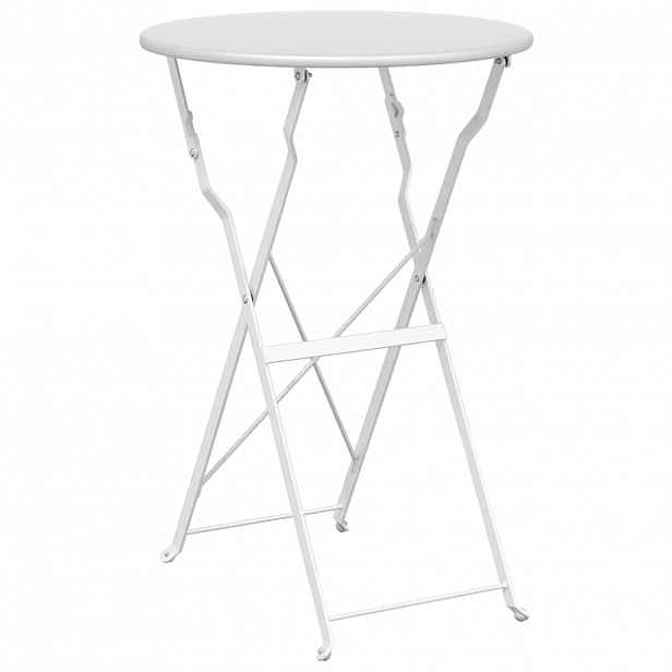 vidaXL Bistro stolek Bílá Ø 50 x 71 cm Práškově lakovaná ocel
