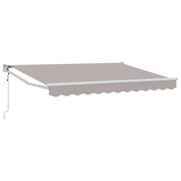 vidaXL Stahovací markýza Světle šedá 2,5 x 2 m Polyester a kov
