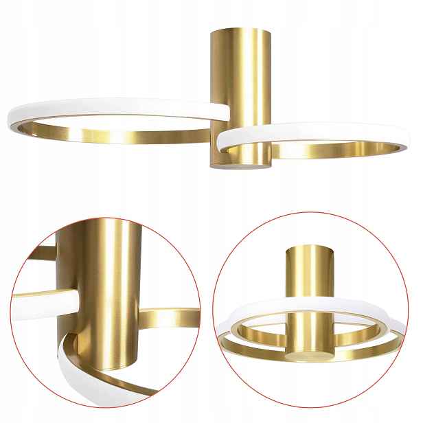 Zlatý Stropní Svítidlo Ring Pohyblivý skládací Stropní Svítidlo Glamour Led Zlatá