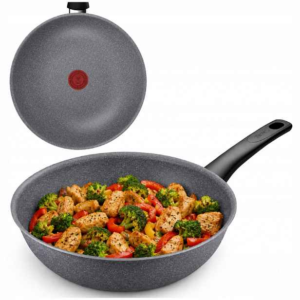 Tefal Hluboká Pánev Wok 28 CM Hard Stone S Odolným Povlakem Mineral+plyn
