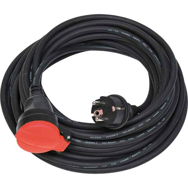 Kabel prodlužovací gumový spojka DEK PR315 15 m 1,5 mm2 IP 44