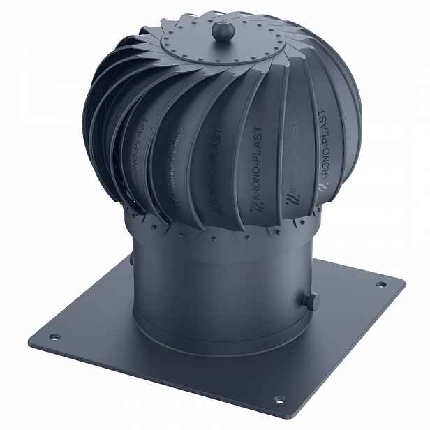 Komínová vložka Otočná s krytem pro ventilaci Fi 200 Antracit 7016