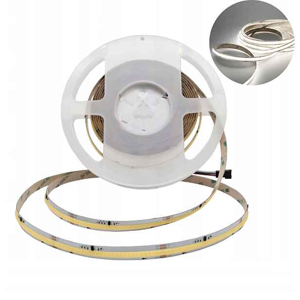 Led pásek Cob WS2811 Neutrální 4000K Digitální 24V 360 LED/m Tekoucí 5m