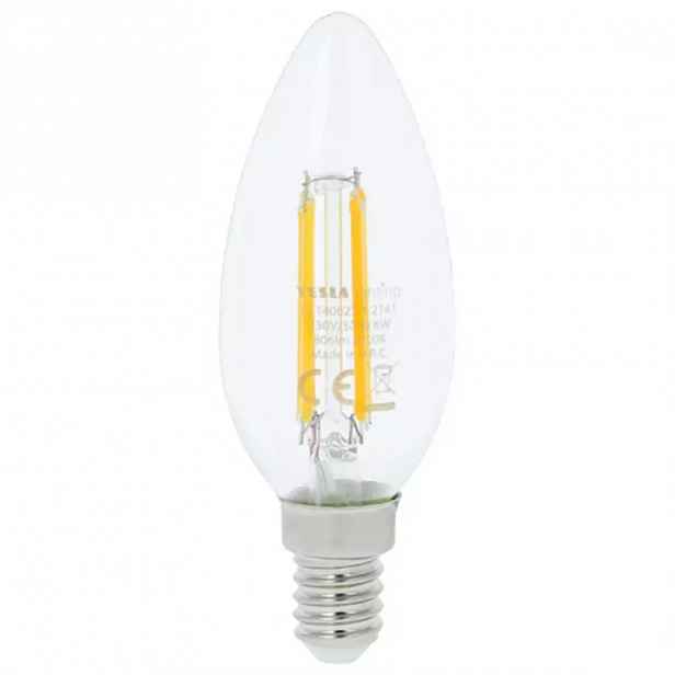 LED žárovka filament retro svíčka 6W E14 2700K 806LM