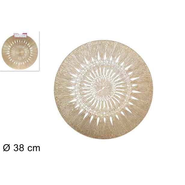 PROHOME - Prostírání kulaté 38cm zlaté