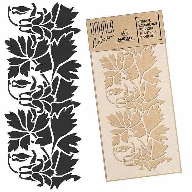 Malířská šablona Bordiura Opakovaně Použitelný 45x95 cm Border Ornament Secesní