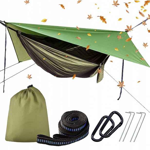 Turistická Houpací Síť Pro Přežití S Cestovní Moskytiérou Na Bivak Velká 290X140 cm