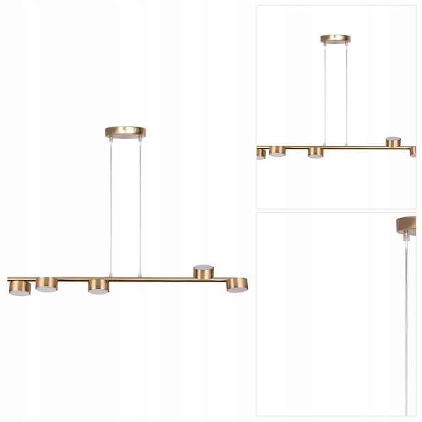 Zlatá závěsná Punto nastavitelná 5 světelných bodů v pracovně Sigma Lighting