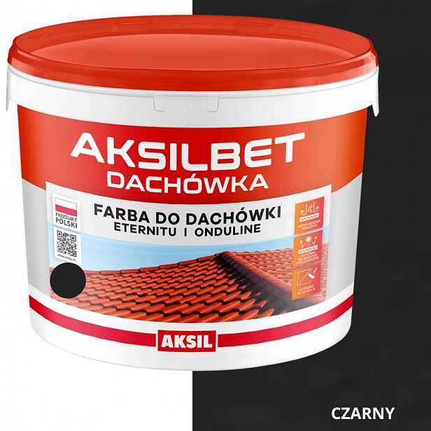 Aksilbet Střešní Taška Barva Na Střechu 10L Černá 9017