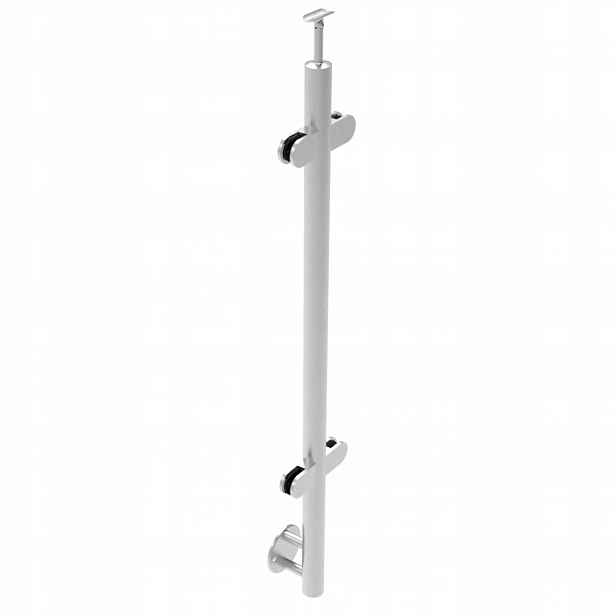 Průchozí sloupek 100 cm, Sklo 2 Úchytky fi 42 Nerezová zábradlí