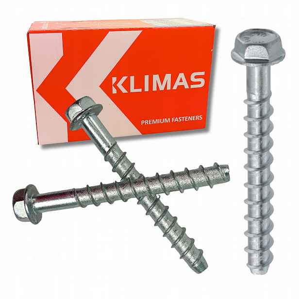 Šrouby do betonu 6x60 mm šestihranná hlava 100 ks Wkręt-met Klimas