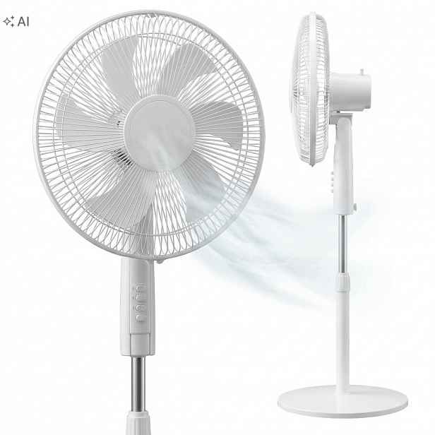 Ventilátor Větráček Do Domu Kanceláře Pokoje Podlahový Stojící Tichý Silný Velký