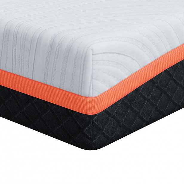 vidaXL Matrace Bílá a šedá 90 x 200 cm Žakárová tkanina