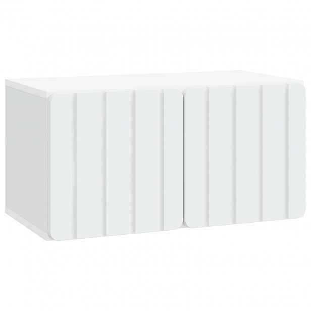 vidaXL Nástěnná TV skříň 59,5 x 31 x 30 cm Bílá Kompozitní dřevo