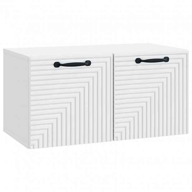 vidaXL Nástěnná TV skříň Bílá 59,5 x 31 x 30 cm Kompozitní dřevo