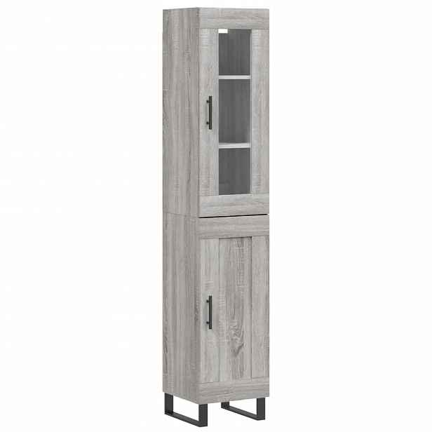 vidaXL Skříň highboard šedá sonoma 34,5 x 34 x 180 cm kompozitní dřevo