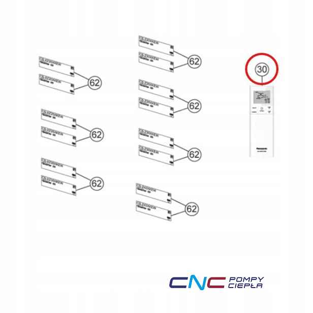 ACXA75C20670 ACXA75C20671 Dálkové ovládání Panasonic klimatizace