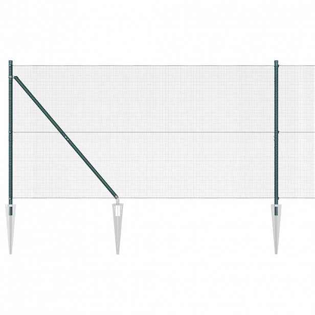 vidaXL Svařované drátěné ploty s hroty 10 x 1,2 m Ocel potažená PVC